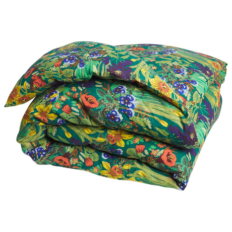 Babette Linen Quilt Cover - Verdant Queen