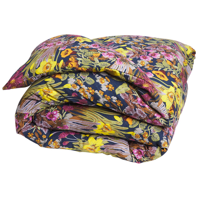 Babette Linen Quilt Cover - Ink Queen