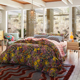 Babette Linen Quilt Cover - Ink Queen