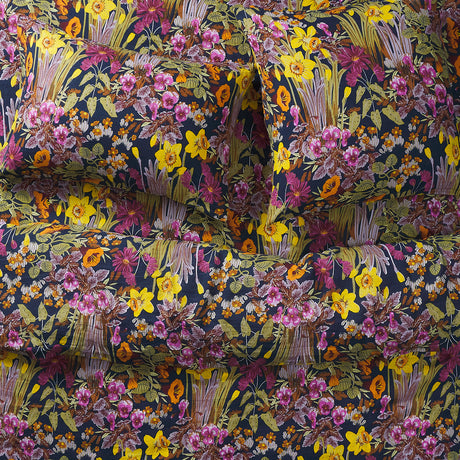 Babette Linen Quilt Cover - Ink Queen