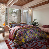 Babette Linen Quilt Cover - Ink Queen