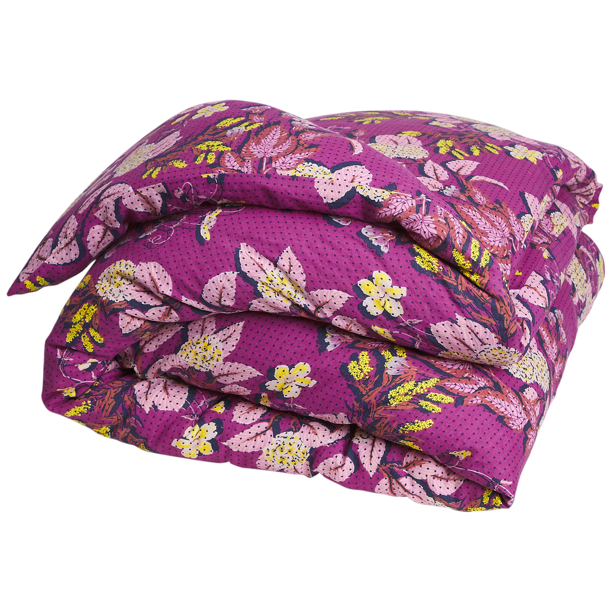 Heidi Linen Quilt Cover - Mulberry Queen