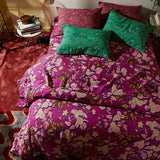 Heidi Linen Quilt Cover - Mulberry Queen