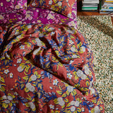 Heidi Linen Quilt Cover - Burnt Sienna Queen