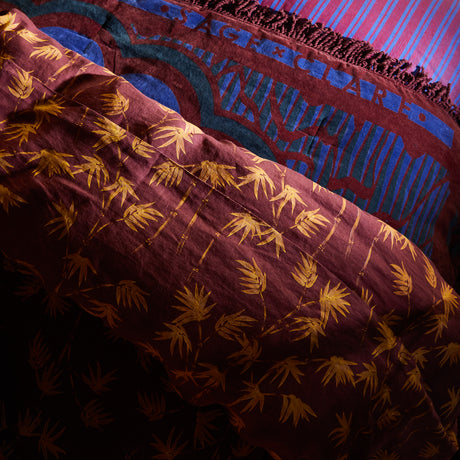 Aneta Linen Quilt Cover - Rosewood Queen