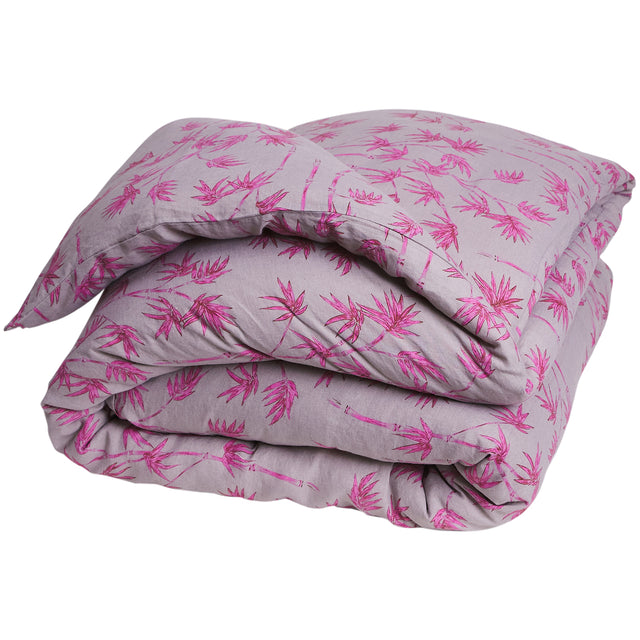 Aneta Linen Quilt Cover - Mink Grey Queen