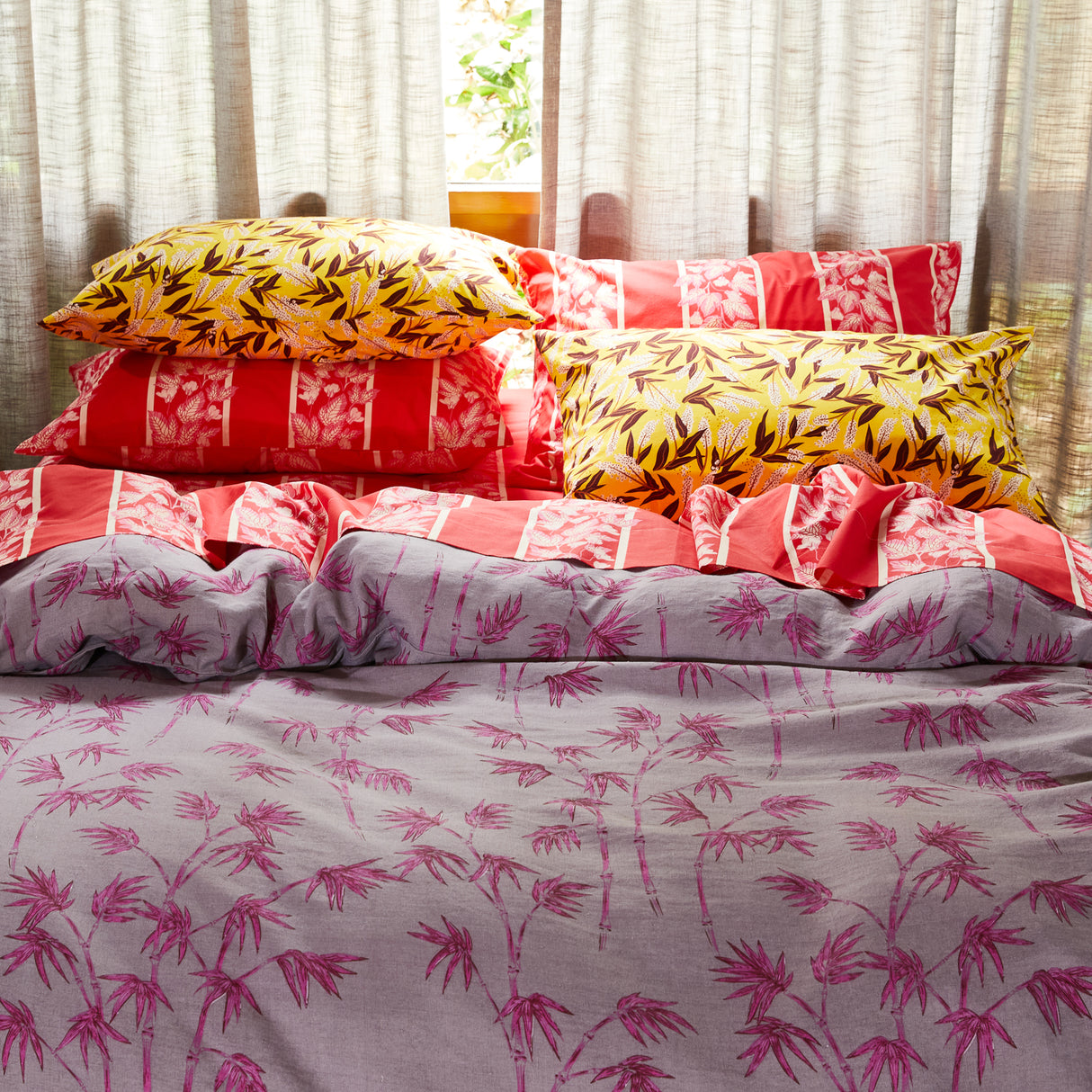 Aneta Linen Quilt Cover - Mink Grey Queen