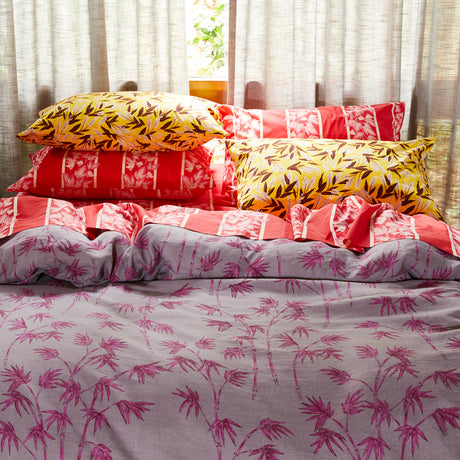 Aneta Linen Quilt Cover - Mink Grey Queen