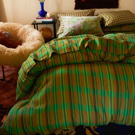 Nicolette Linen Quilt Cover - Juniper Single