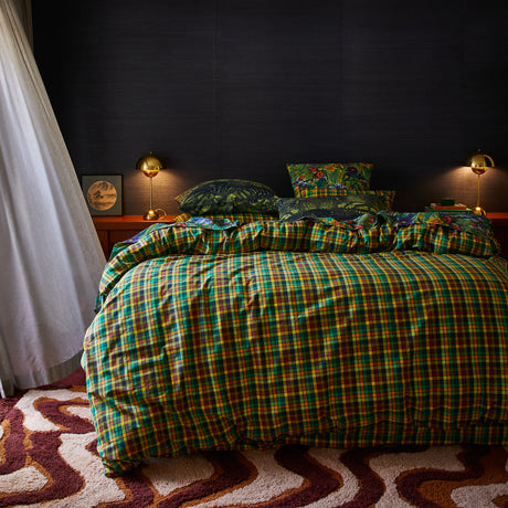 Stela Cotton Quilt Cover - Spring Green Single