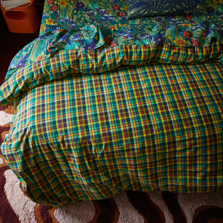 Stela Cotton Quilt Cover - Spring Green Single