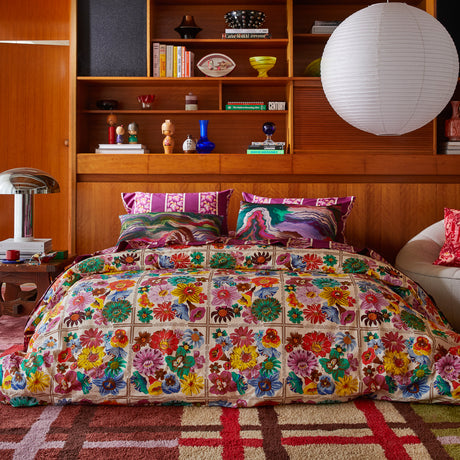 Ines Cotton Quilt Cover - Porcelain Single