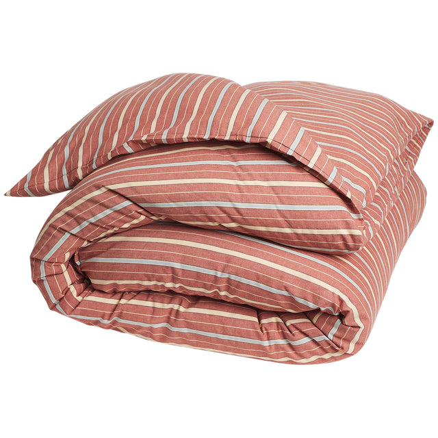 Leon Cotton Quilt Cover - Burnt Sienna Single