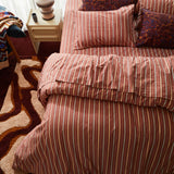 Leon Cotton Quilt Cover - Burnt Sienna Single