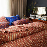 Leon Cotton Quilt Cover - Burnt Sienna Single