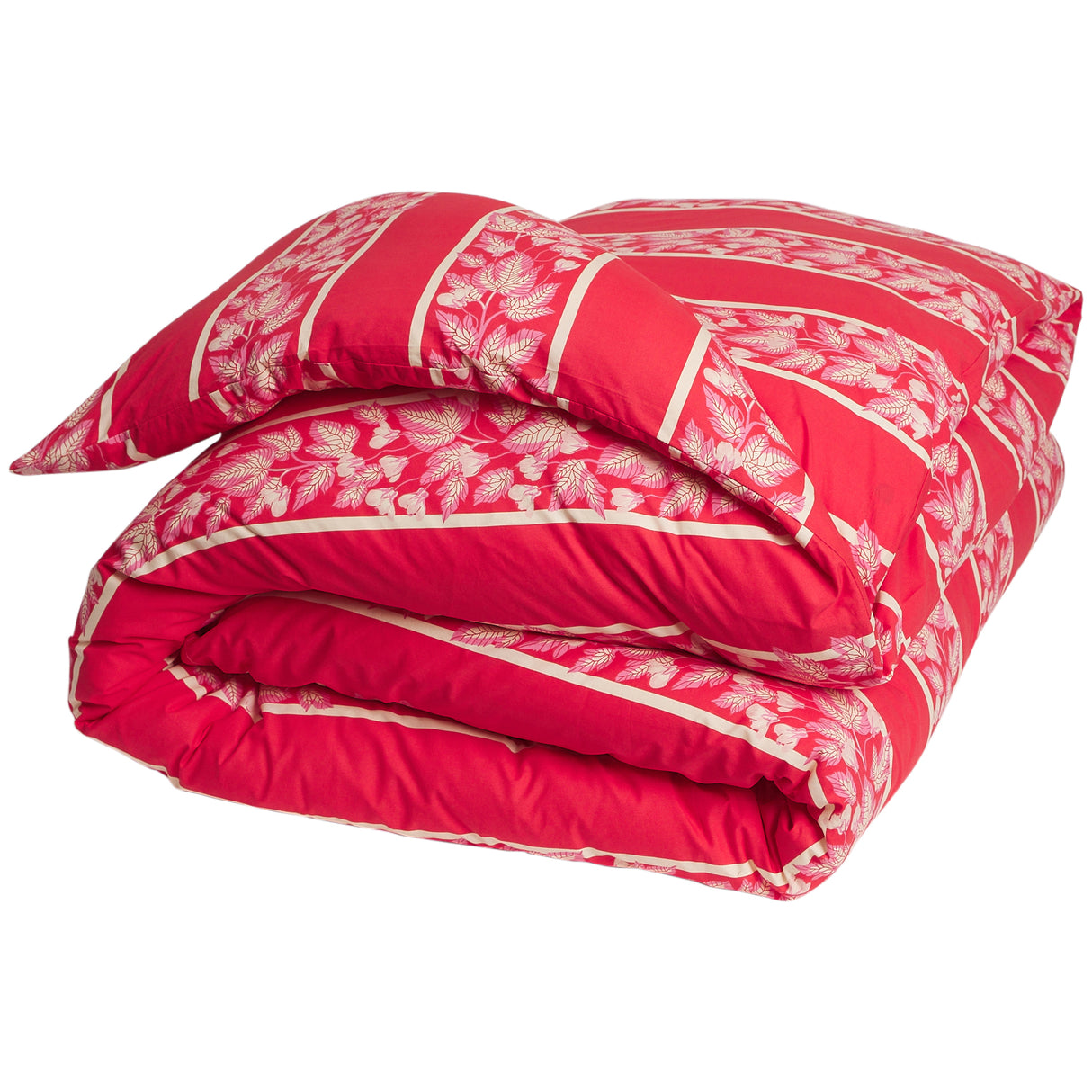Agata Cotton Quilt Cover - Vermillion Single