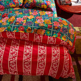 Agata Cotton Quilt Cover - Vermillion Single