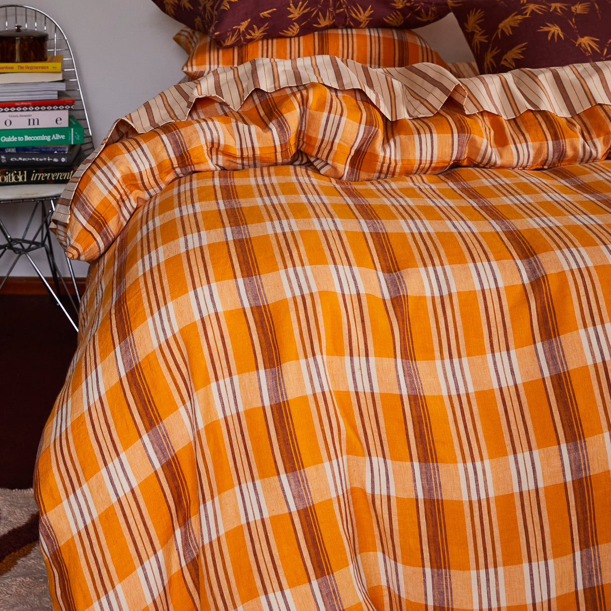 Nicolette Linen Quilt Cover - Marigold Single