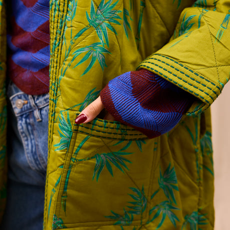 Aneta Quilted Robe - Juniper Small