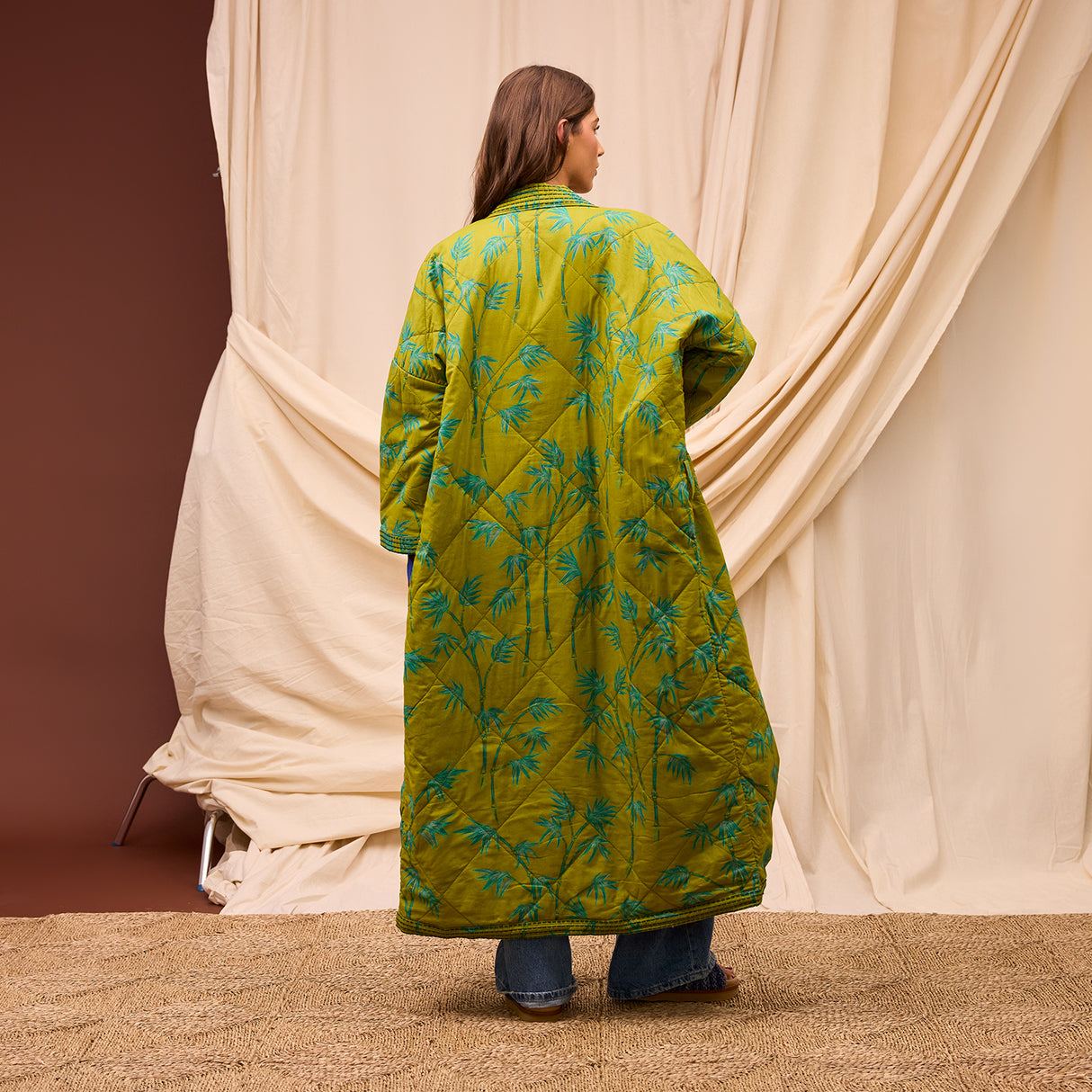 Aneta Quilted Robe - Juniper Small