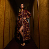 Aneta Quilted Robe - Rosewood Small