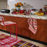 Stela Check Tea Towel - Pansy