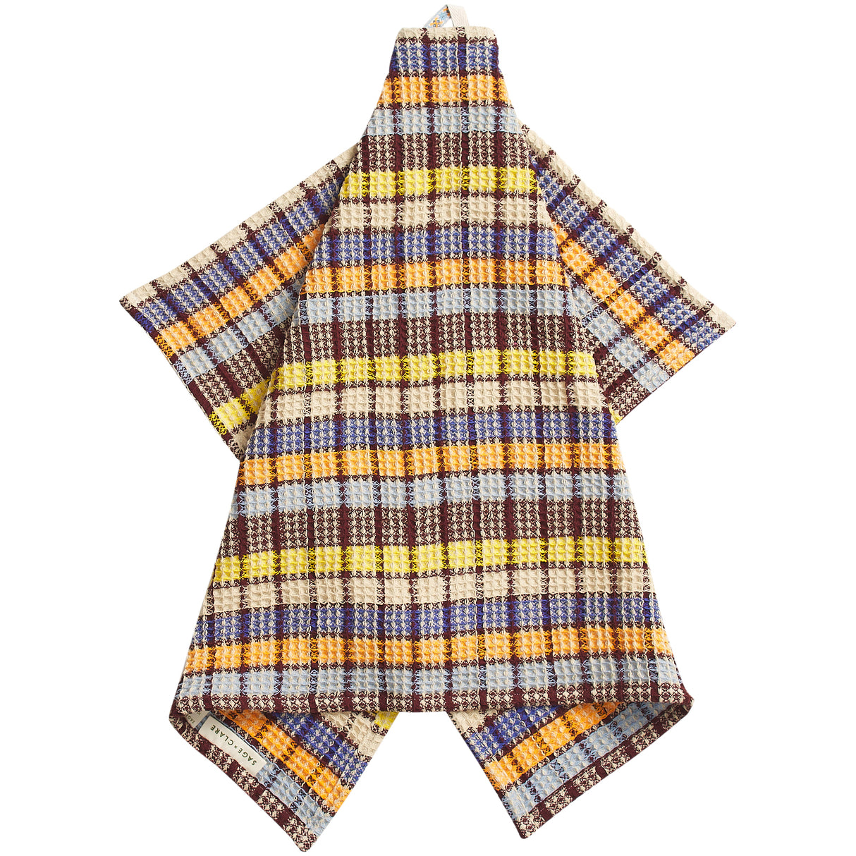 Stela Check Tea Towel - Cornflower