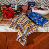 Stela Check Tea Towel - Cornflower