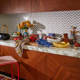 Stela Check Tea Towel - Cornflower