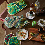 Stela Check Tea Towel - Verdant