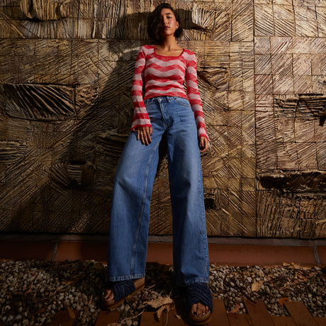 Ingrid Knit Top - Vermillion XS