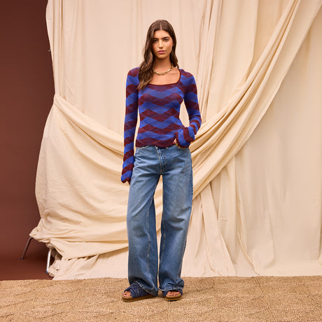 Ingrid Knit Top - Rosewood XS