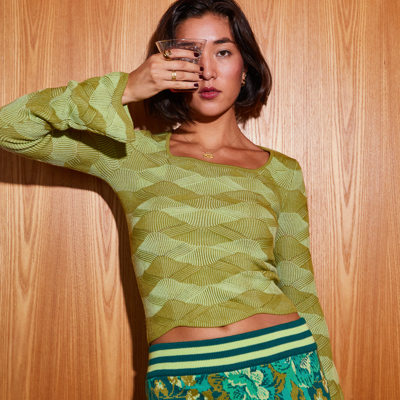 Ingrid Knit Top - Juniper XS