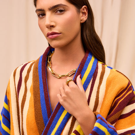 Nicolette Towelling Robe - Russet XS/S