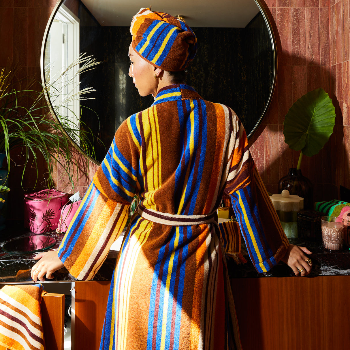 Nicolette Towelling Robe - Russet XS/S