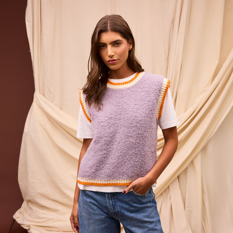 Eleni Knit Vest - Mink Grey XS