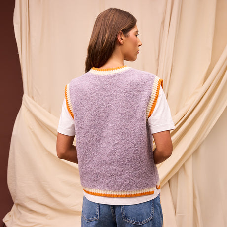 Eleni Knit Vest - Mink Grey XS