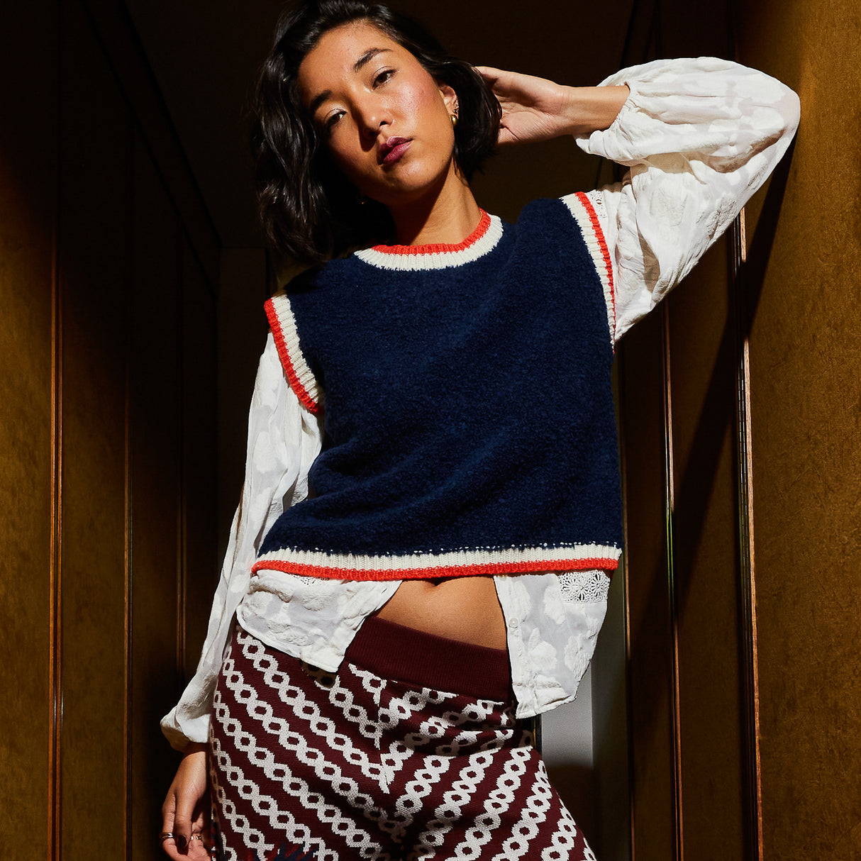 Eleni Knit Vest - Ink XS