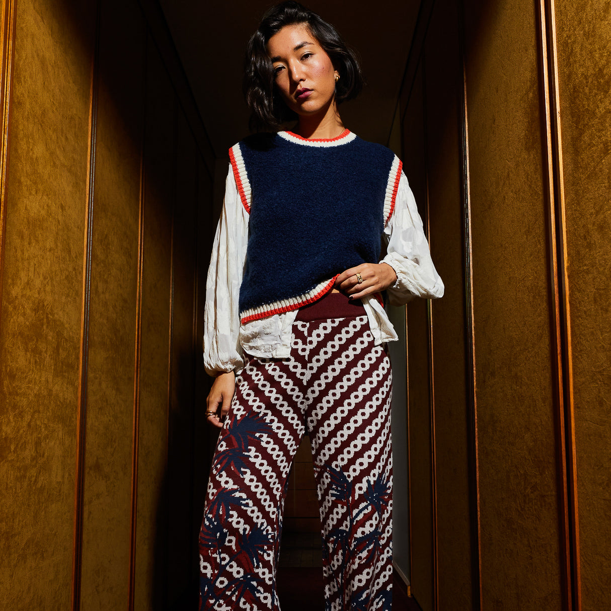 Eleni Knit Vest - Ink XS