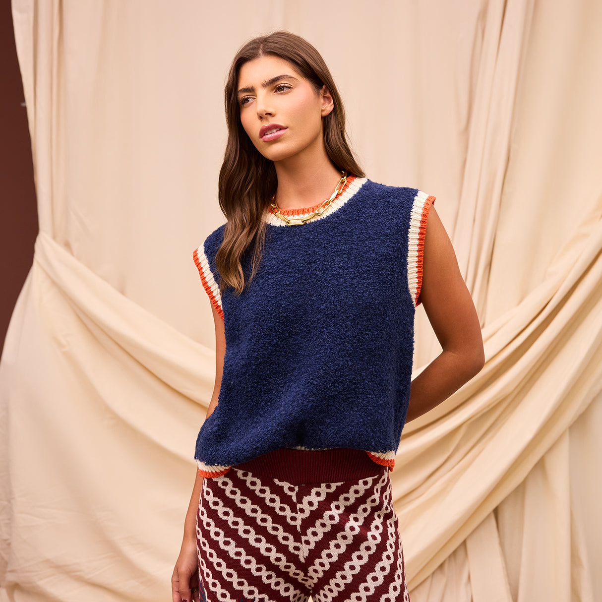 Eleni Knit Vest - Ink XS