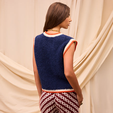 Eleni Knit Vest - Ink XS