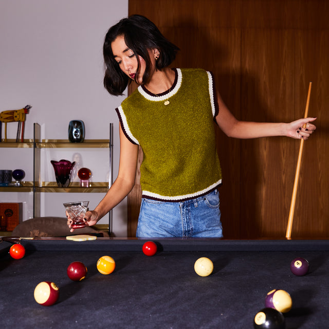 Eleni Knit Vest - Juniper XS