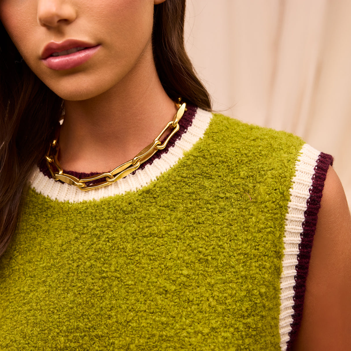 Eleni Knit Vest - Juniper XS