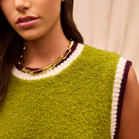 Eleni Knit Vest - Juniper XS