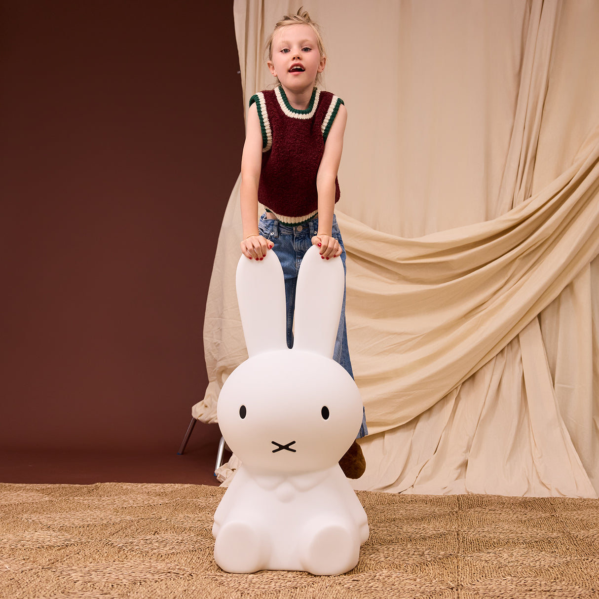 Eleni Kids Knit Vest - Rosewood 3