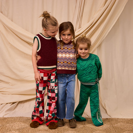 Eleni Kids Knit Vest - Rosewood 3