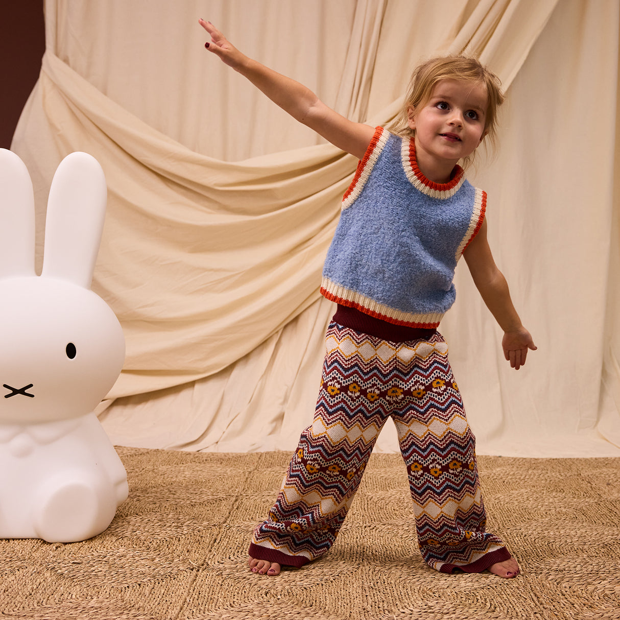 Eleni Kids Knit Vest - Cornflower 3