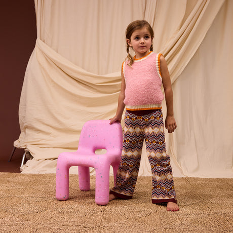 Eleni Kids Knit Vest - Blush 3