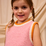 Eleni Kids Knit Vest - Blush 3