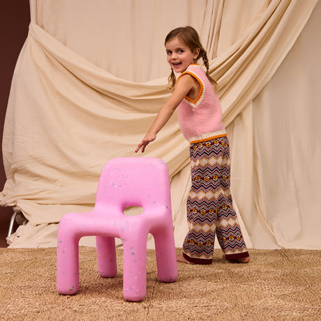 Eleni Kids Knit Vest - Blush 3